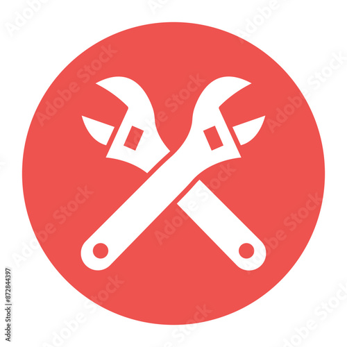 Adjustable Wrench vector icon. Can be used for Home Improvements iconset.