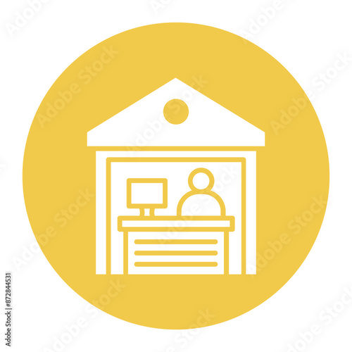 Home Office vector icon. Can be used for Home Improvements iconset.