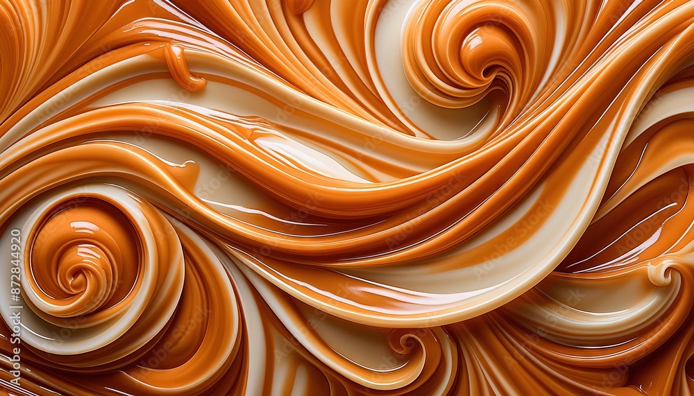 Caramel and Cream Swirl Abstract Art Caramel and Cream Swirl Abstract Art