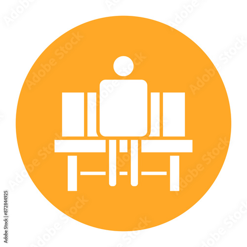 Alone Time vector icon. Can be used for Vacation Planning iconset.