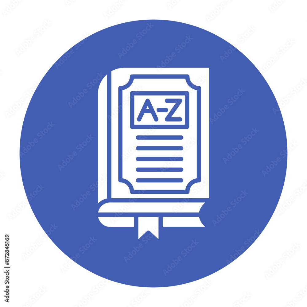 Dictionary vector icon. Can be used for Literature iconset. Dictionary vector icon. Can be used for Literature iconset.