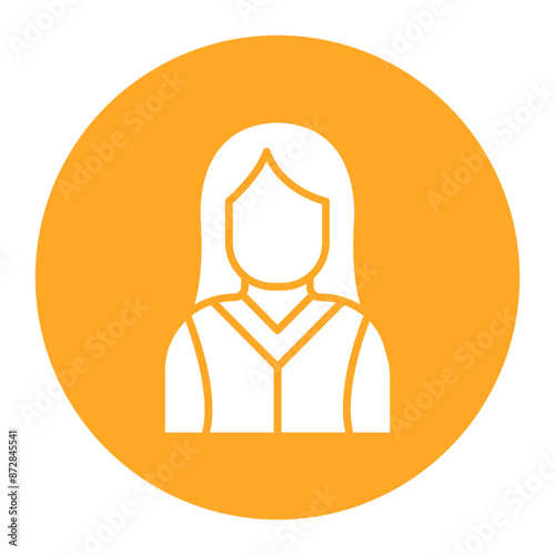 Character Female vector icon. Can be used for Literature iconset.