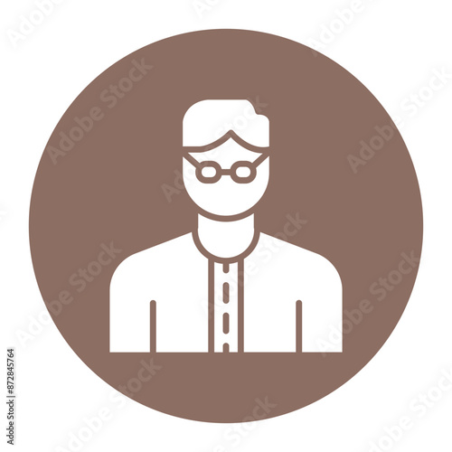 Character Male vector icon. Can be used for Literature iconset.