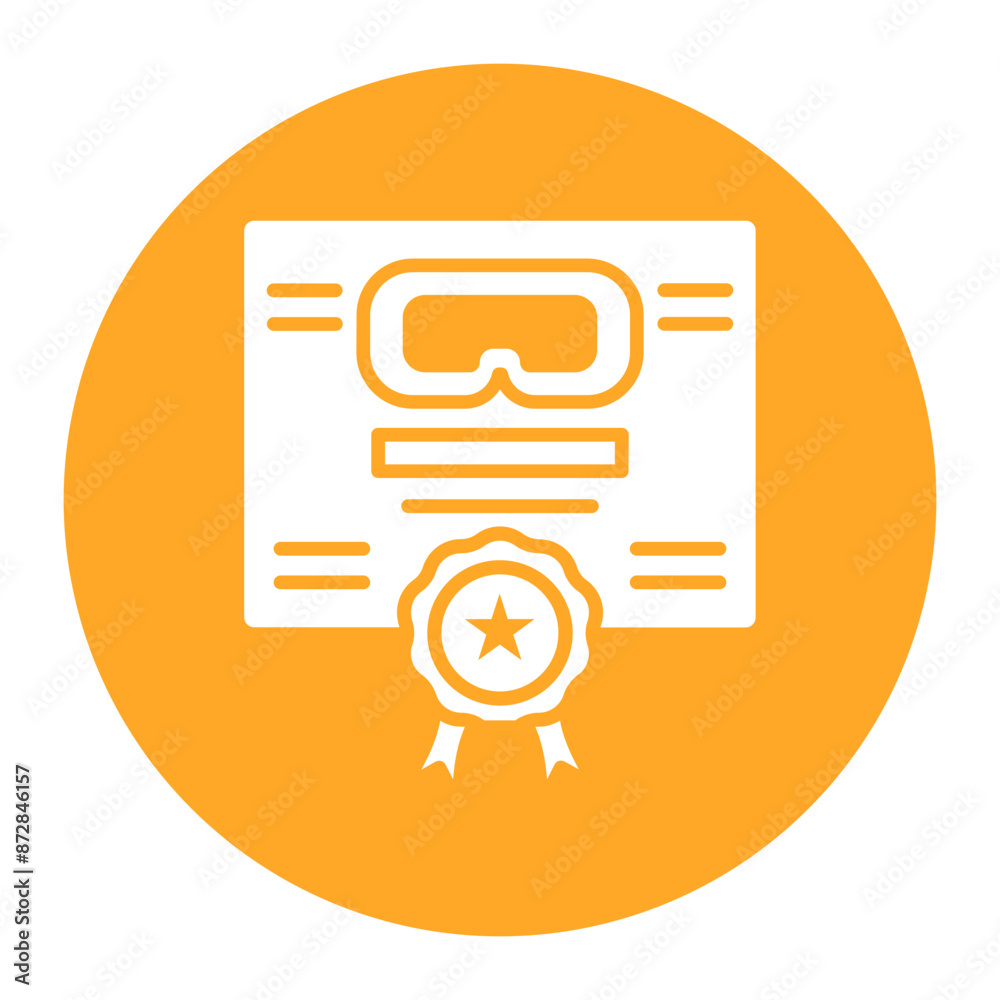 Diving Certificate vector icon. Can be used for Vacation and Tourism iconset. Diving Certificate vector icon. Can be used for Vacation and Tourism iconset.