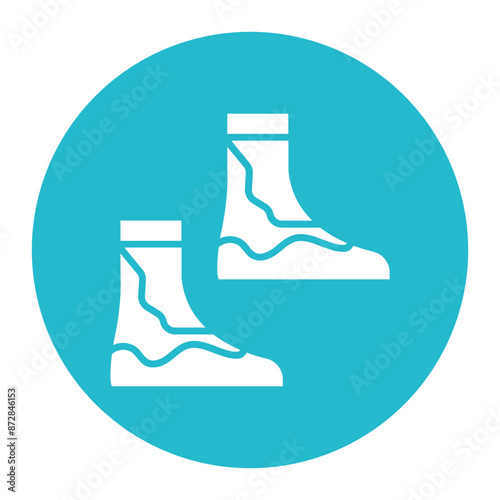 Diving Boots vector icon. Can be used for Vacation and Tourism iconset.