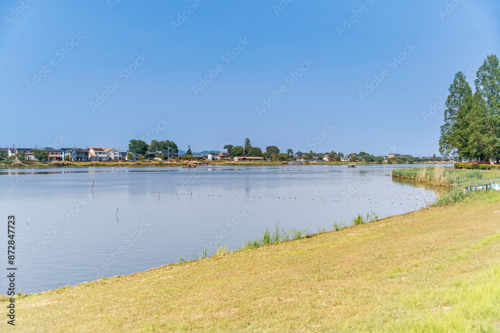 Obraz premium 館林市つつじが岡公園 城沼 