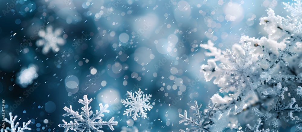 Winter Wonderland: Frosty Window with Snowflakes Winter Wonderland: Frosty Window with Snowflakes