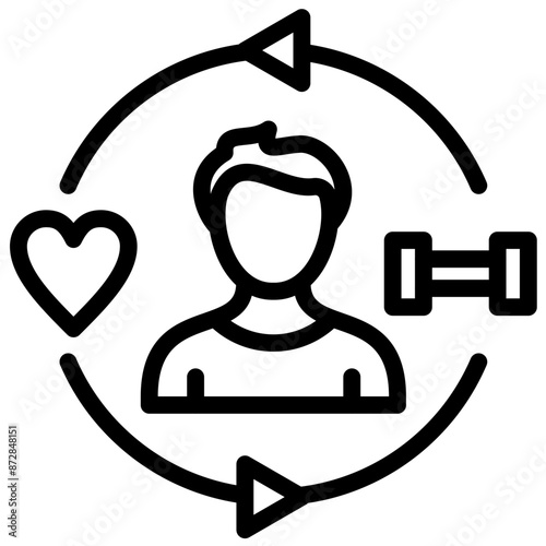 Wellness vector icon illustration of Lifestyles iconset.