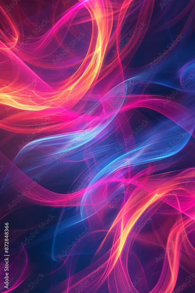 Neon Futurism - Vibrant Abstract Shapes in Ultraviolet Spectrum for Energy Concept Neon Futurism - Vibrant Abstract Shapes in Ultraviolet Spectrum for Energy Concept