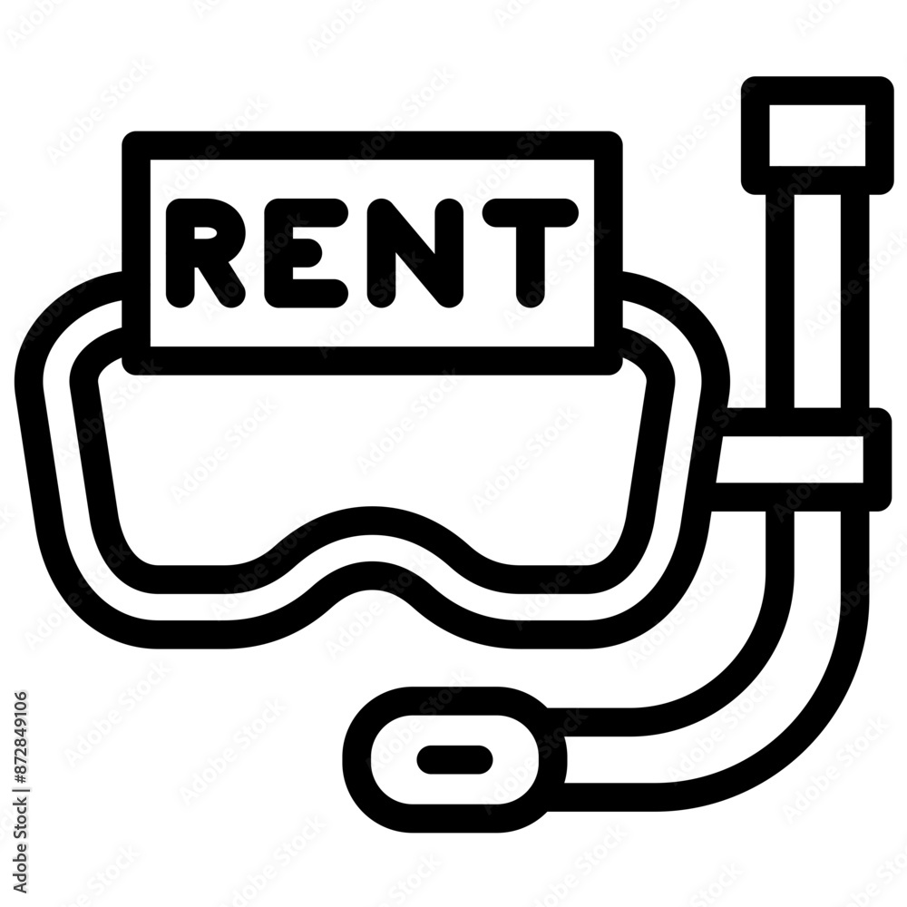 Scuba Gear Rental vector icon illustration of Vacation and Tourism iconset. Scuba Gear Rental vector icon illustration of Vacation and Tourism iconset.