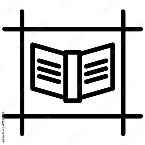 Plot vector icon illustration of Literature iconset.