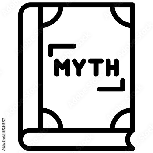 Literary Mythology vector icon illustration of Literature iconset.