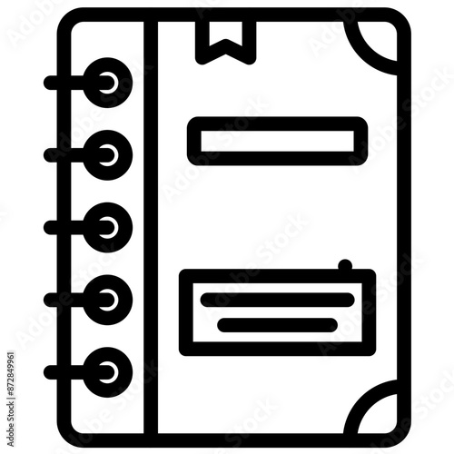 Journal vector icon illustration of Literature iconset.