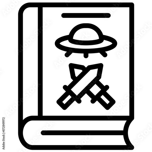 Fiction vector icon illustration of Literature iconset.