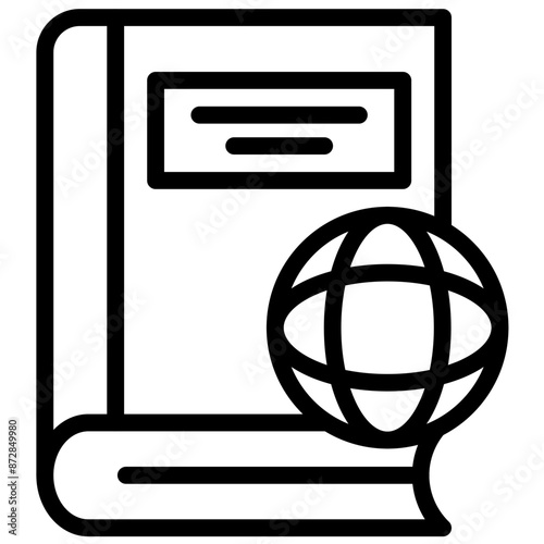 Encyclopedia vector icon illustration of Literature iconset.