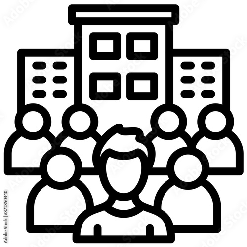 Society vector icon illustration of Protesting and Civil Disobedience iconset.