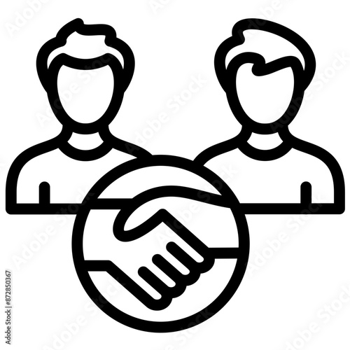 Solidarity vector icon illustration of Protesting and Civil Disobedience iconset.