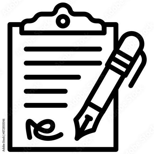 Petition vector icon illustration of Protesting and Civil Disobedience iconset.