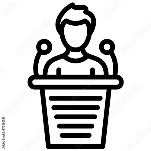 Politics vector icon illustration of Protesting and Civil Disobedience iconset.