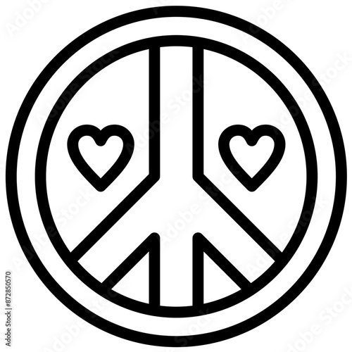 Peace Sign vector icon illustration of Protesting and Civil Disobedience iconset.