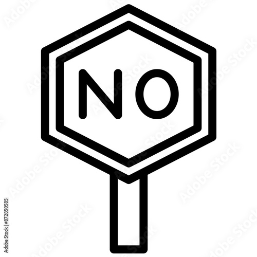 No vector icon illustration of Protesting and Civil Disobedience iconset.