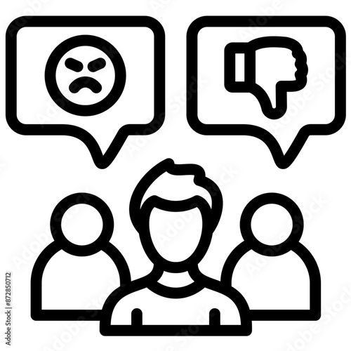 Hate vector icon illustration of Protesting and Civil Disobedience iconset.
