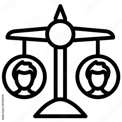 Equality vector icon illustration of Protesting and Civil Disobedience iconset.