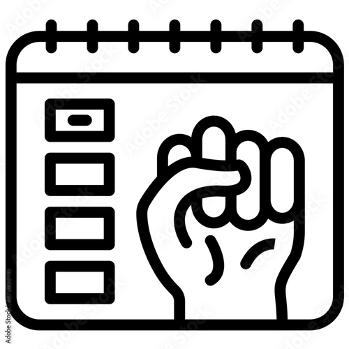 Event vector icon illustration of Protesting and Civil Disobedience iconset.
