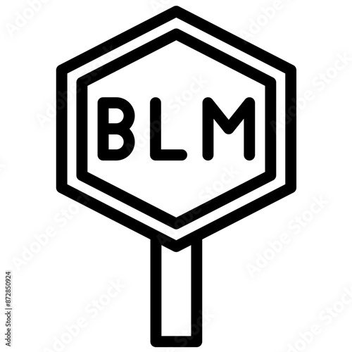 Black Lives Matter vector icon illustration of Protesting and Civil Disobedience iconset.