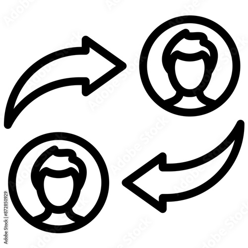 Change vector icon illustration of Protesting and Civil Disobedience iconset.