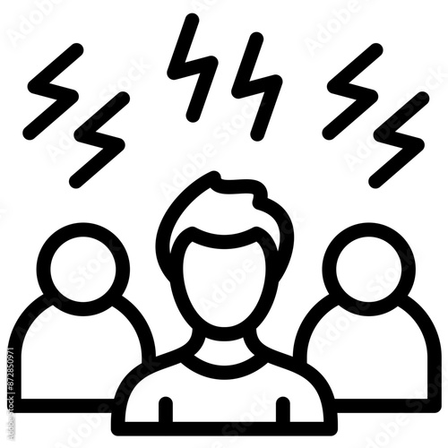 Anger vector icon illustration of Protesting and Civil Disobedience iconset.