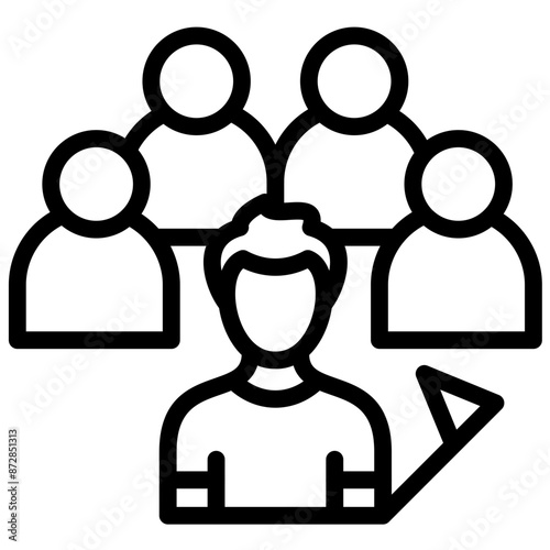 Group Excursion vector icon illustration of Vacation Planning iconset.
