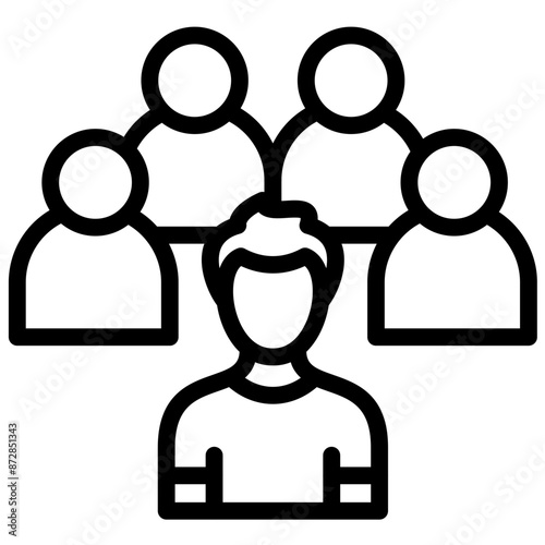 Group Leader vector icon illustration of Vacation Planning iconset.