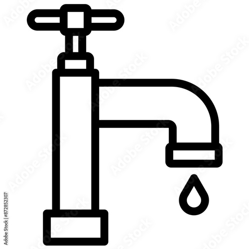 Faucet vector icon illustration of Home Improvements iconset.