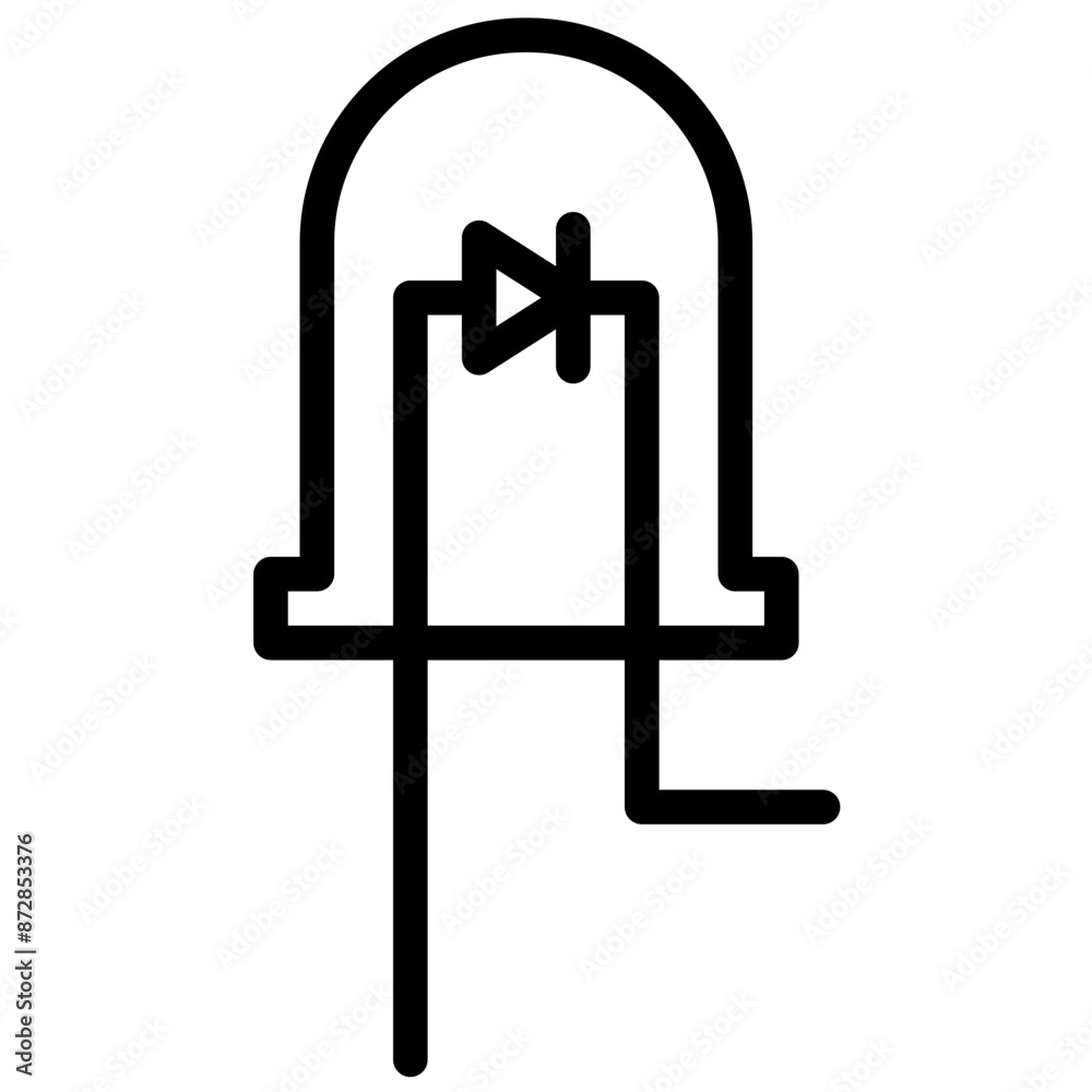 Obraz premium Light Emitting Diode vector icon illustration of School iconset.