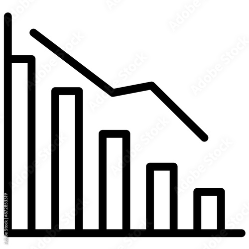 Downfall vector icon illustration of Business & Economy iconset.
