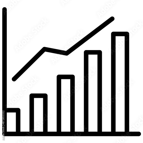 Rise vector icon illustration of Business & Economy iconset.