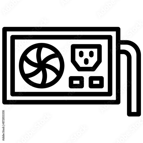 AC Supply vector icon illustration of School iconset.