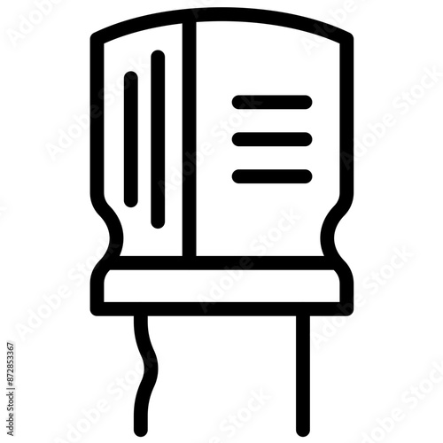 Capacitor vector icon illustration of School iconset.