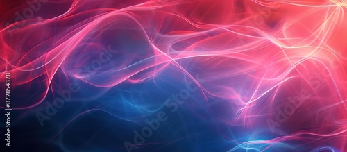 Abstract Neon Lights - Flowing in Red and Blue