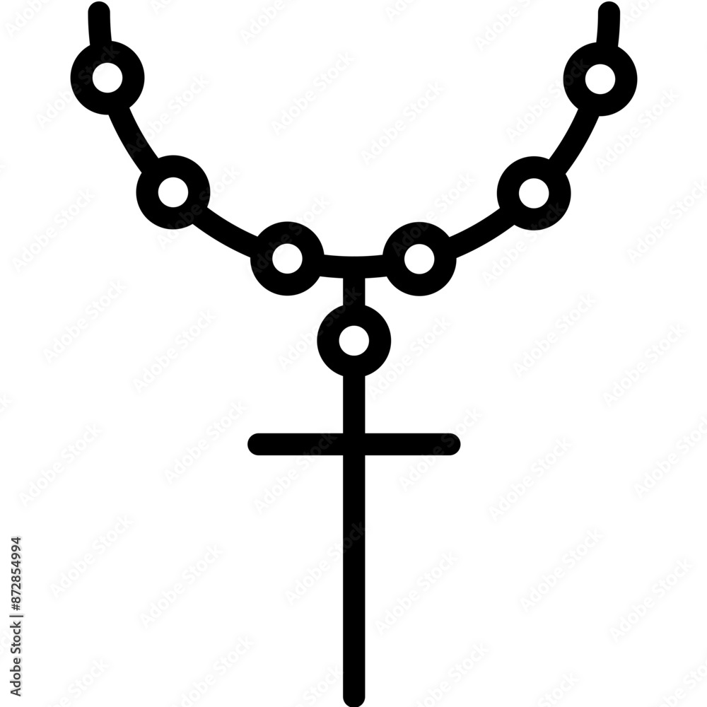 Rosary vector icon illustration of Funeral iconset. Rosary vector icon illustration of Funeral iconset.