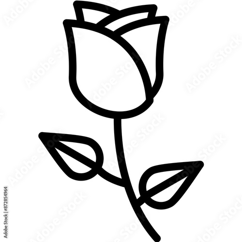 Rose vector icon illustration of Funeral iconset.