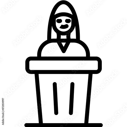 Pulpit vector icon illustration of Funeral iconset.