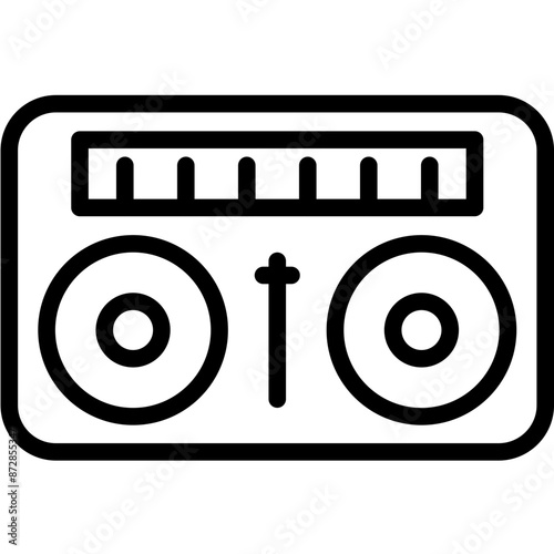 DJ vector icon illustration of Party and Celebration iconset.