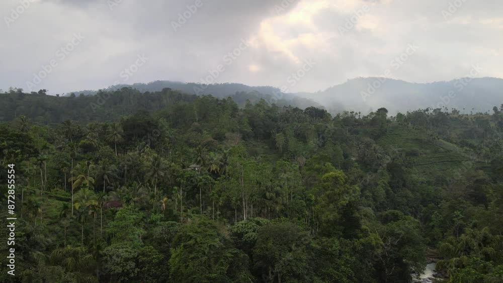The aerial view of the Hill Country Region in Sri Lanka The aerial view of the Hill Country Region in Sri Lanka
