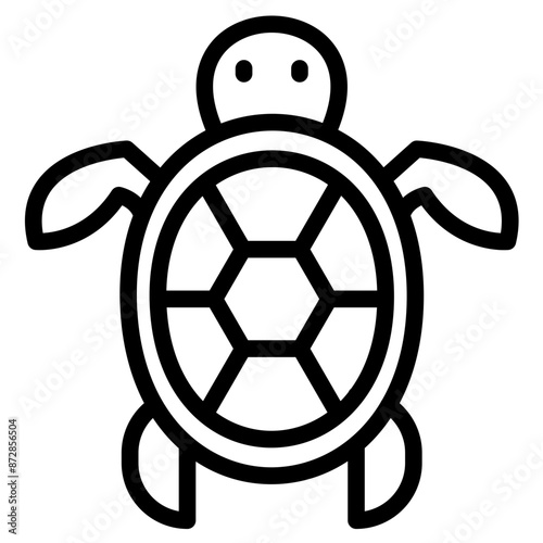 Turtle vector icon illustration of Coastline iconset.