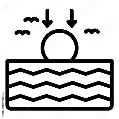 Sundown vector icon illustration of Coastline iconset.