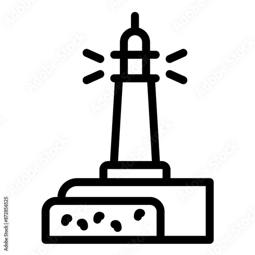Lighthouse vector icon illustration of Coastline iconset.