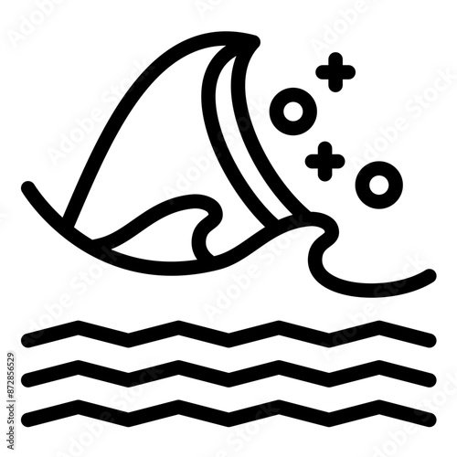 Sea vector icon illustration of Coastline iconset.