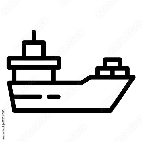 Ship vector icon illustration of Coastline iconset.